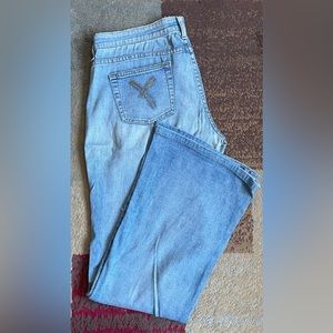 Womens juniors denim light blue wash jeans bootcut 9